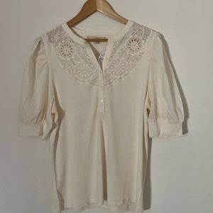 New with tags LOFT XL Puff Sleeve Top